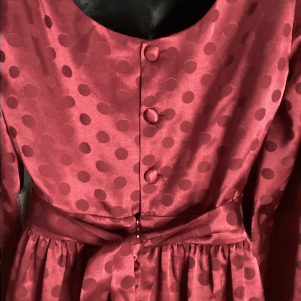 Modcloth Burgundy Dress S - Picture 8 of 10